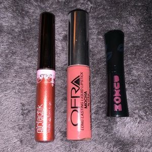 Mini Liquid Lipstick Bundle Lot 3 Pieces Buxom Girlactik Ofra